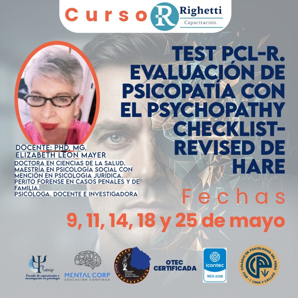 Curso Test PCL-R Evaluación de Psicopatía con el Psychopathy Checklist ...